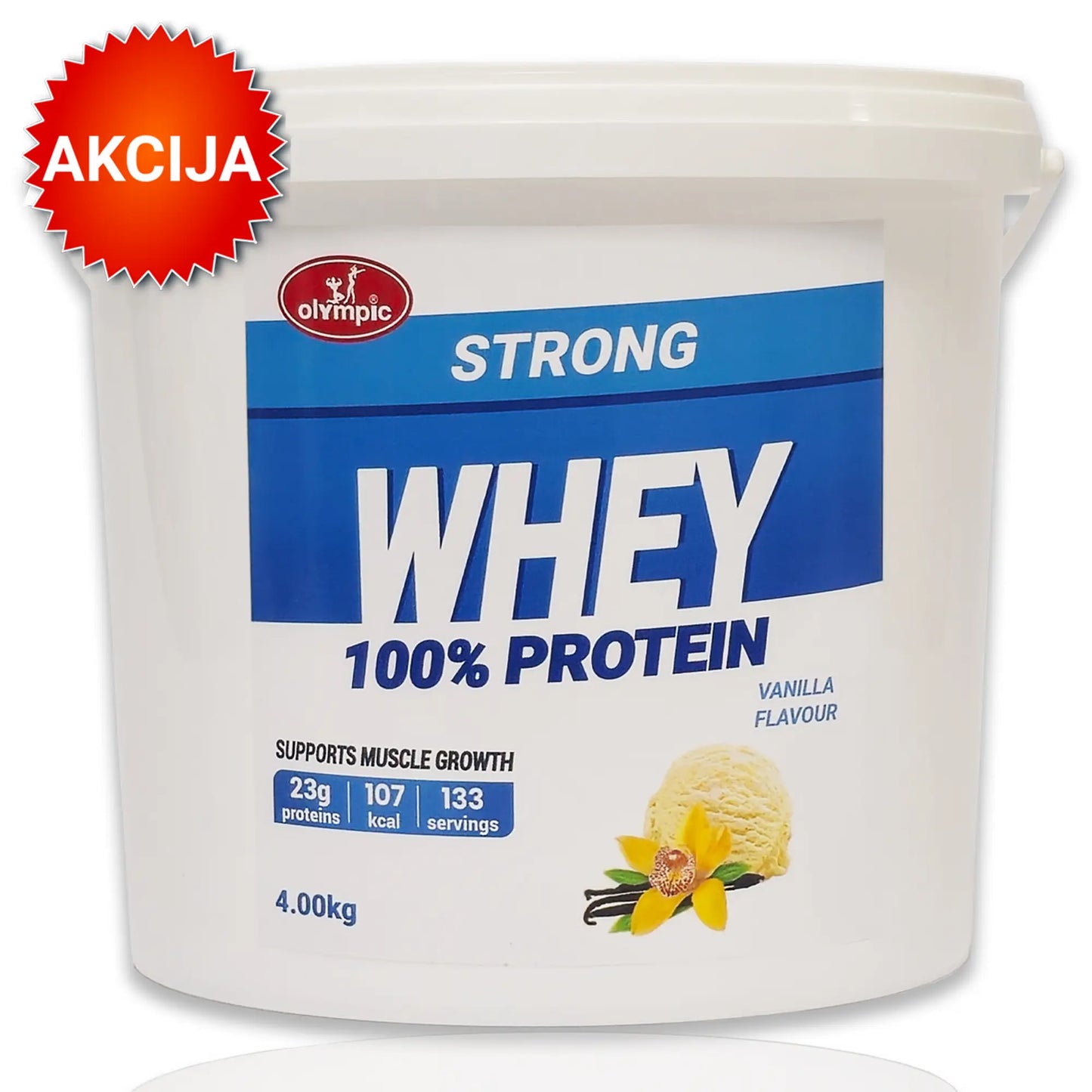 Olympic Strong Whey Protein 100%, Vanila, 4kg