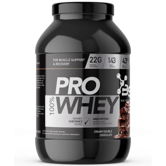 Basic Supplements 100% PRO Whey Protein - 4300 gr Creamy Double Chocolate