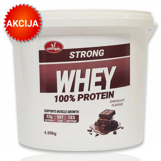 Olympic Strong Whey Protein 100%, Čokolada, 4kg